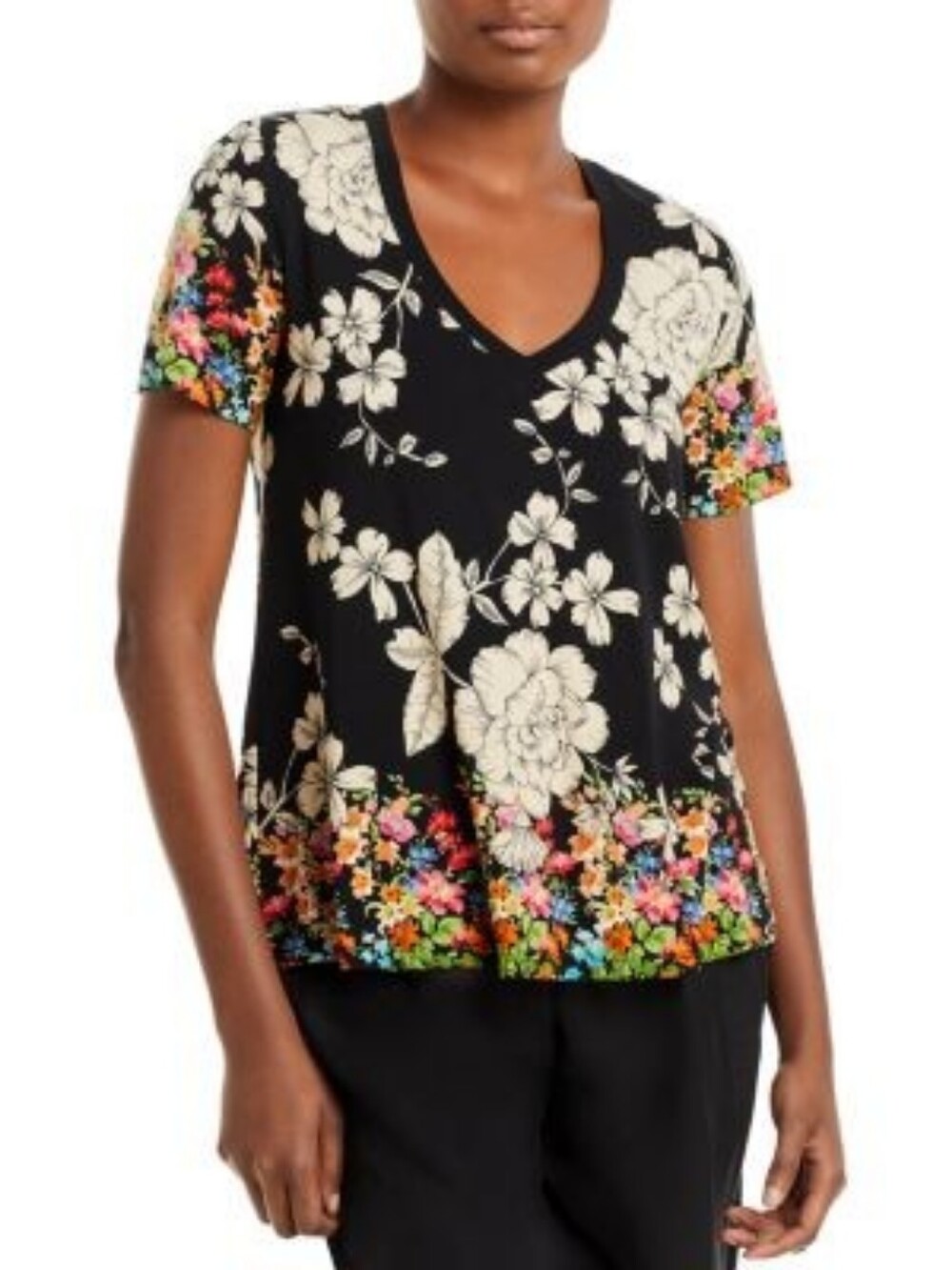 Johnny WasRedlands Favorite Printed Short Sleeve Top Womens 2X